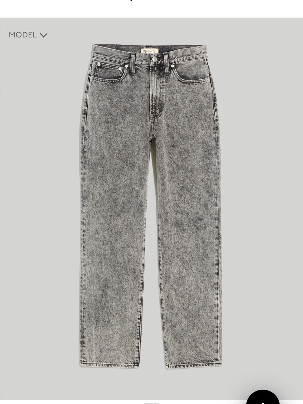Madewell The Perfect Vintage Straight Jean in Acid Wash